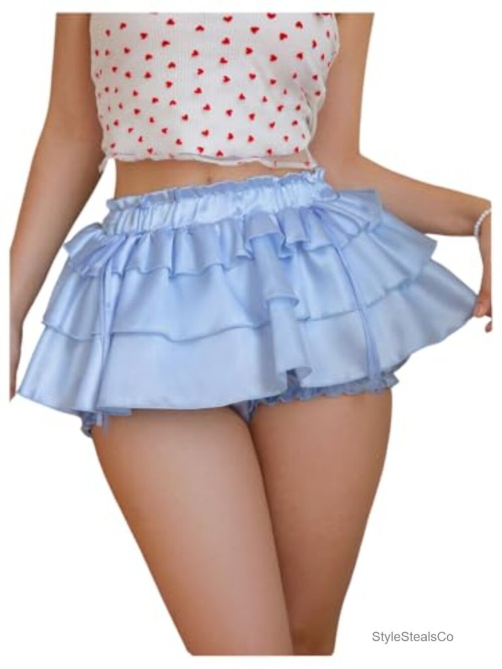 Satin Lolita Bloomers Ruffle Pumpkin Panty Pettipants Layered Fairy Shorts
